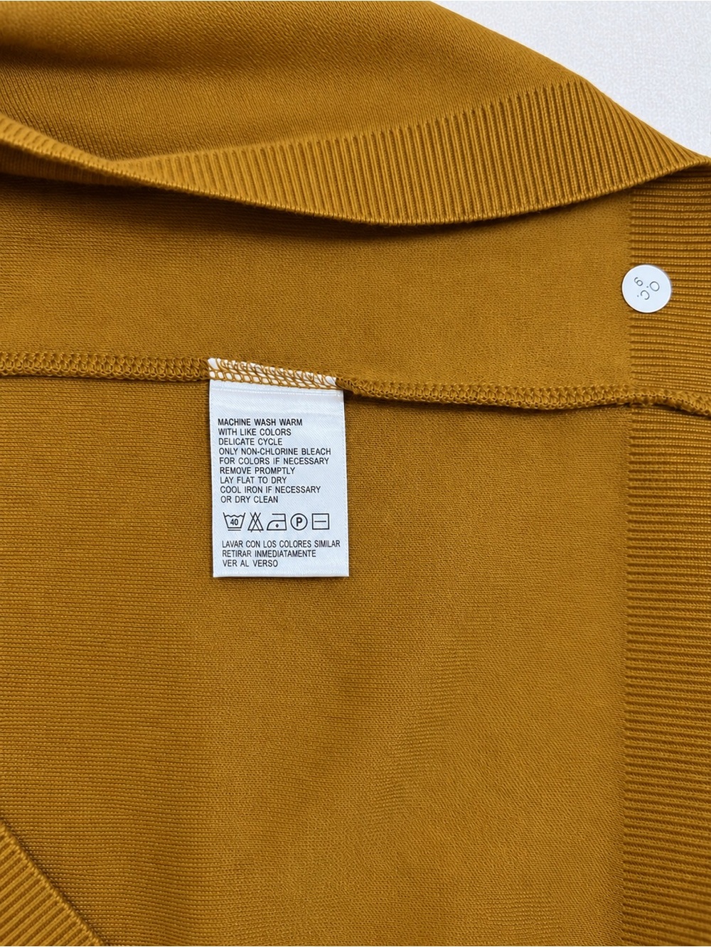Liz Claiborne Liz & Co Women’s Mock Neck Sweater Golden Ochre 100% Cotton Size M - Picture 6 of 7
